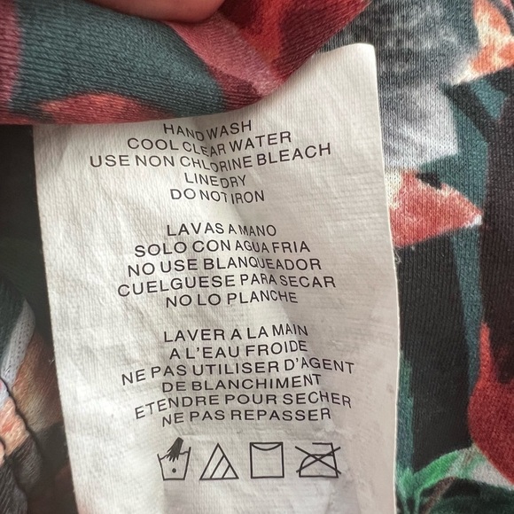 Aqua Green Floral Ruched Swimsuit Size S - Picture 4 of 5